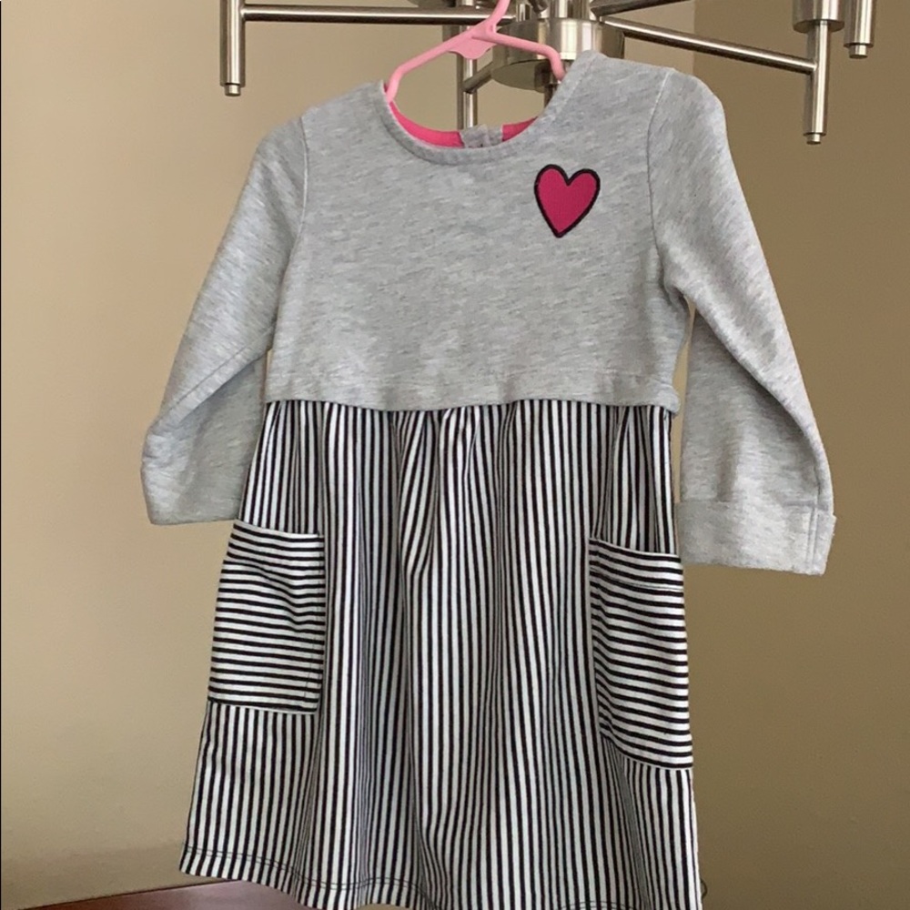 Pink and white girl toddler birthday dress